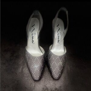 Nina rhinestone slingback heel